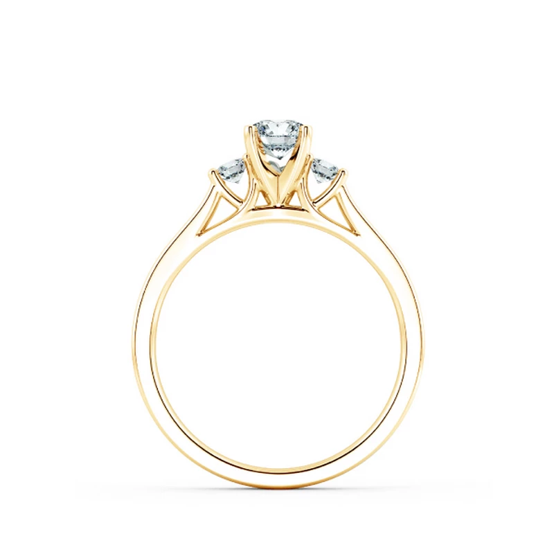 Nhẫn đính hôn Threestone chấu peg-head NCH3104 5